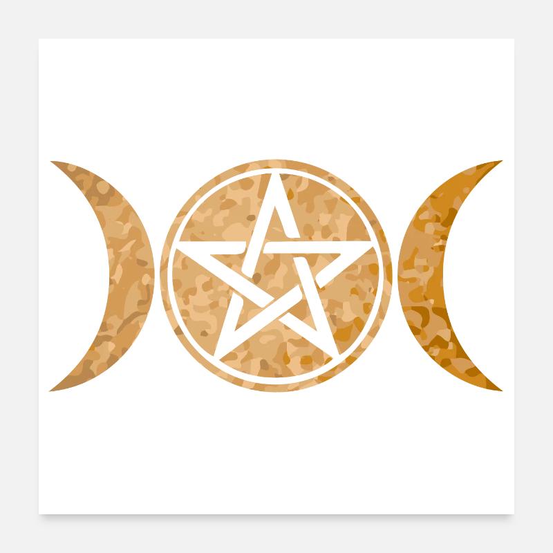 Wiccan symbol triple moon gift idea Poster 24" x 24" (60x60 cm)