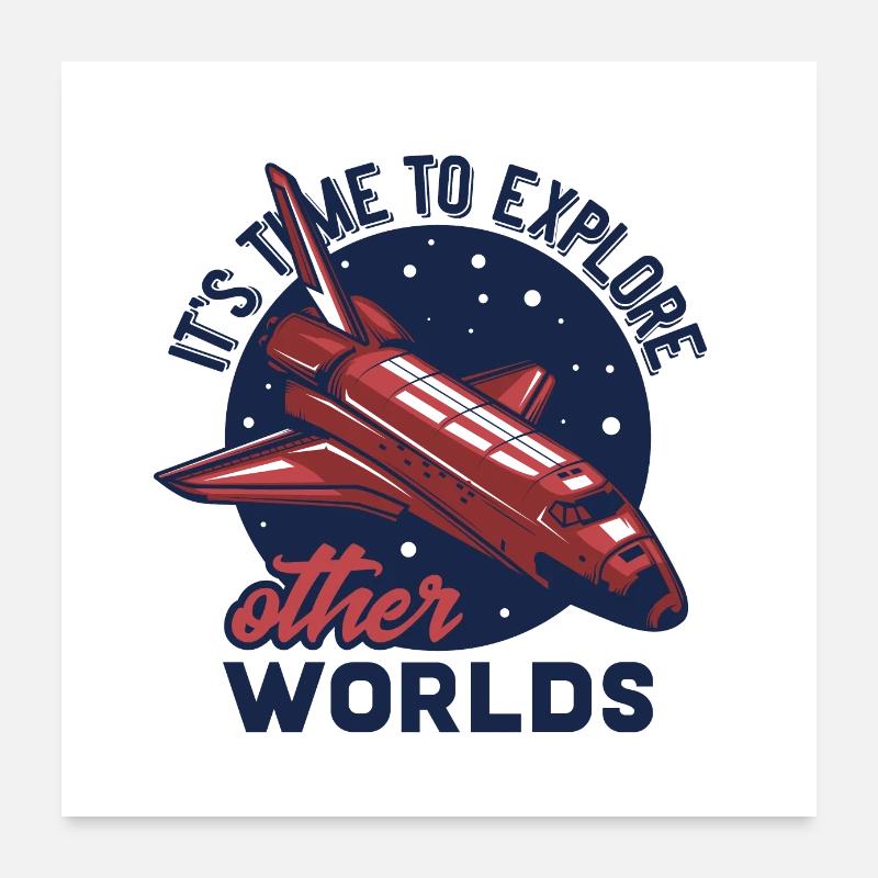 Science Fiction, Weltraum Space Poster 24" x 24" (60x60 cm)