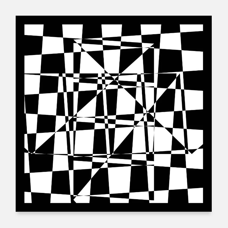 Chessboard modified, on white Poster 24" x 24" (60x60 cm)
