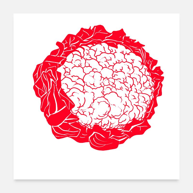 Choux fleur Poster 60 x 60 cm
