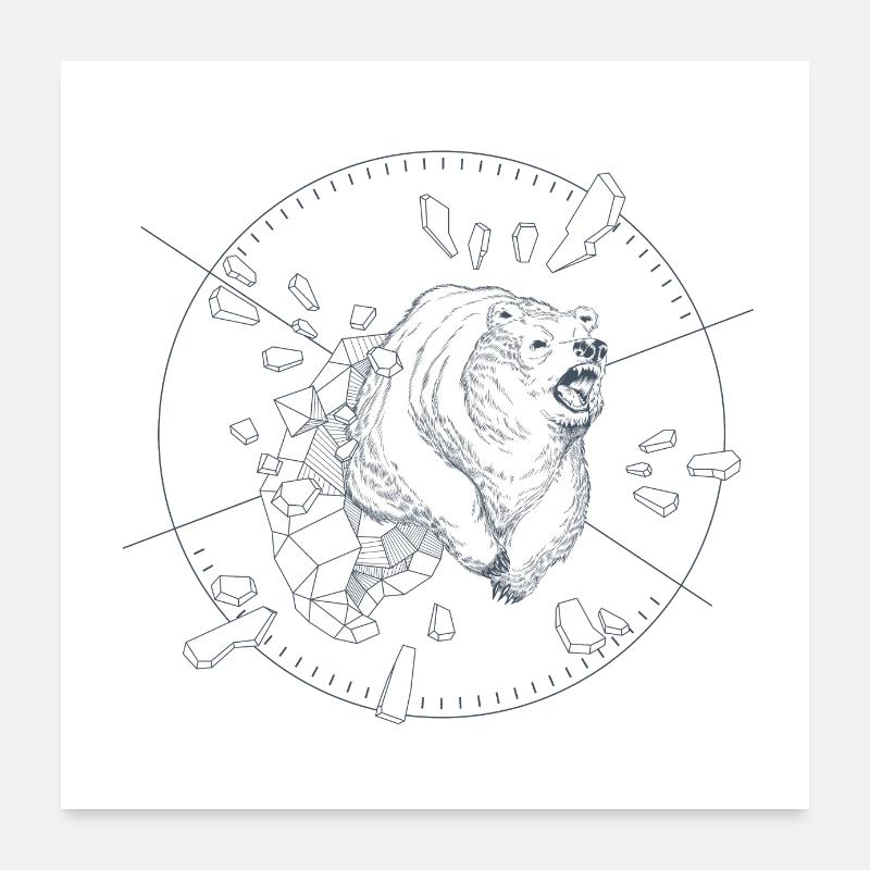 Ours de glace Poster 60 x 60 cm