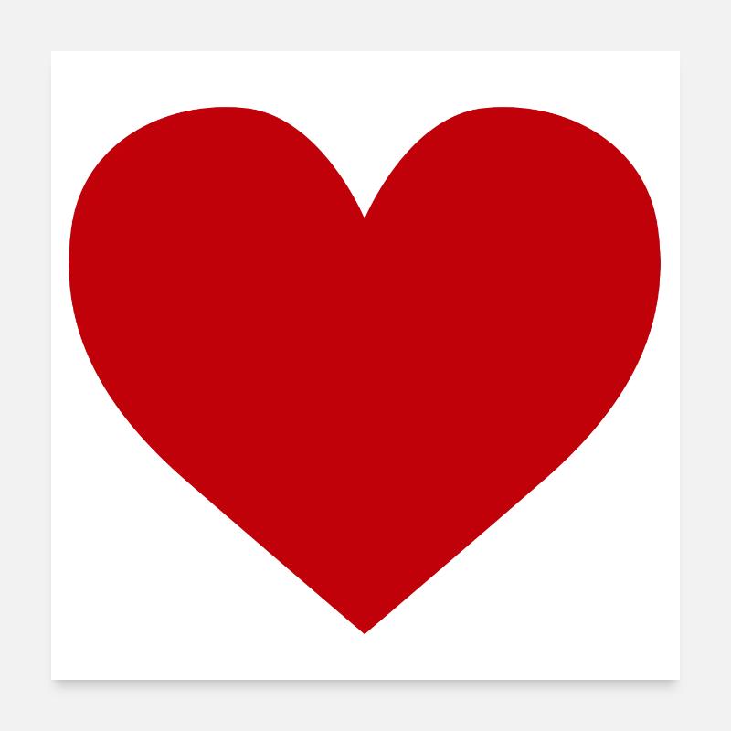 Herz Rot Poster 60x60 cm