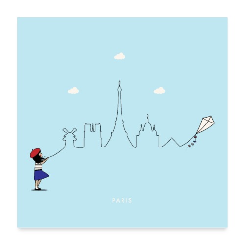 Paris Skyline - Poster 24 x 24 (60x60 cm)