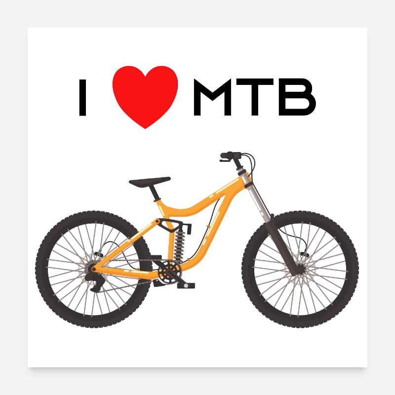 I love MTB Poster 24" x 24" (60x60 cm)