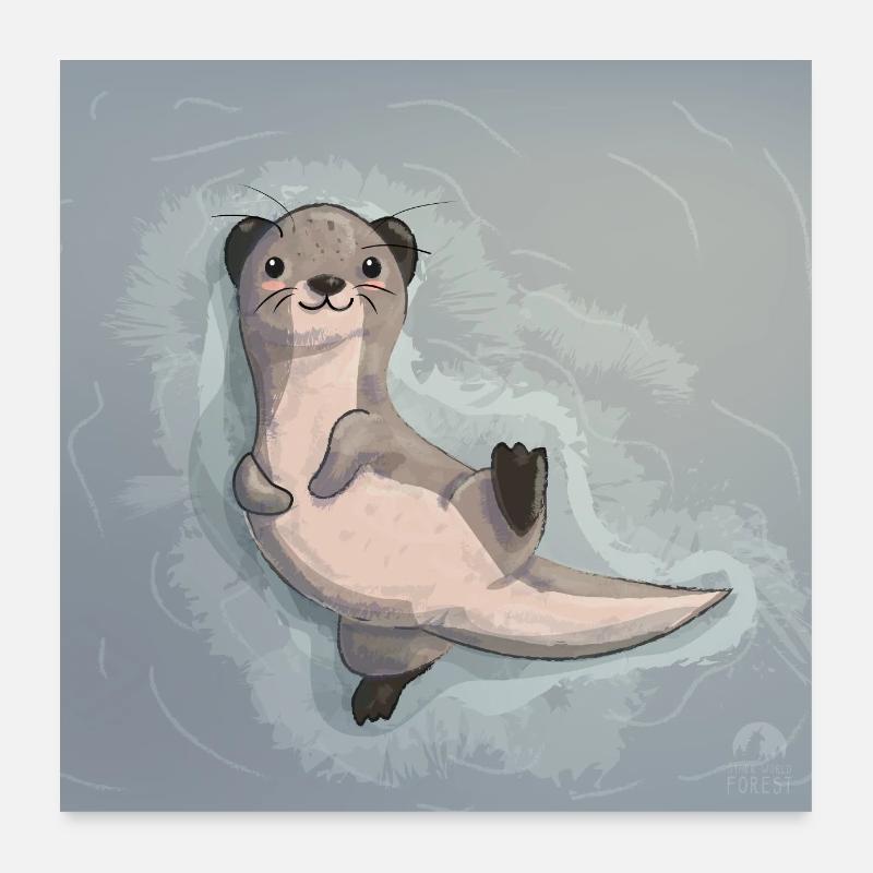 Lisa Otter Poster 60 x 60 cm