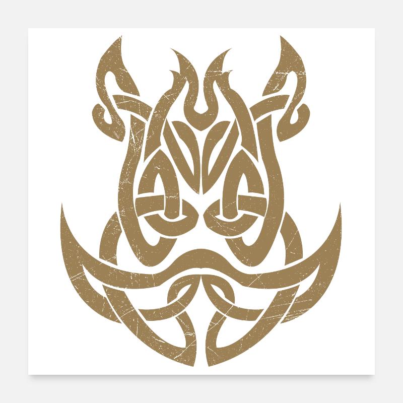 Celtic symbols wild boar gift idea Poster 24" x 24" (60x60 cm)