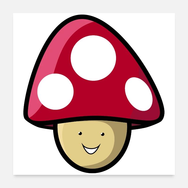 mushroom Poster 24" x 24" (60x60 cm)