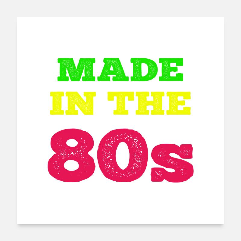 80s Poster 60x60 cm