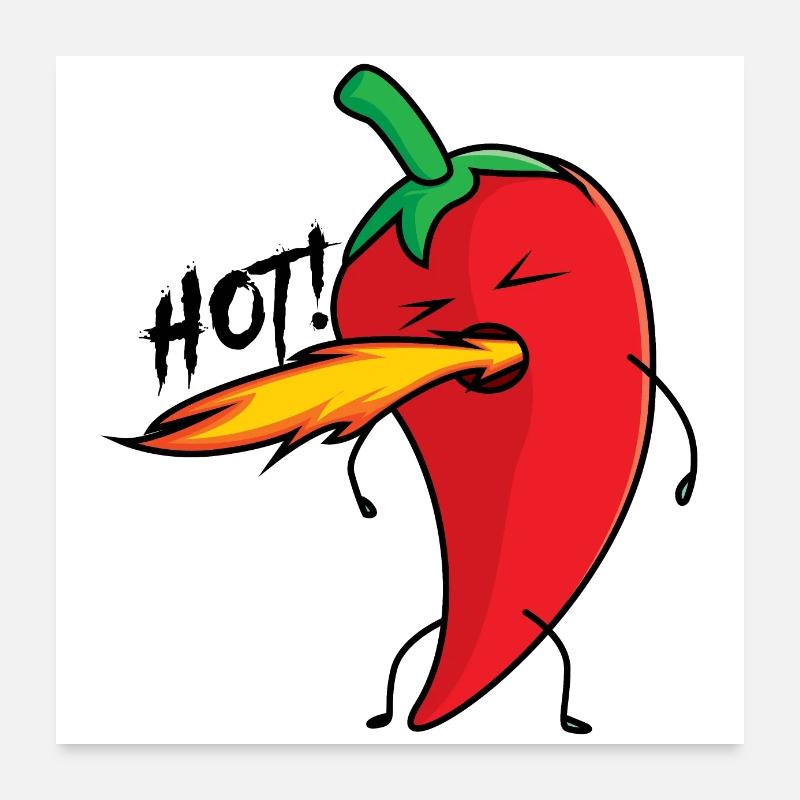 Chilli hot Poster 60x60 cm
