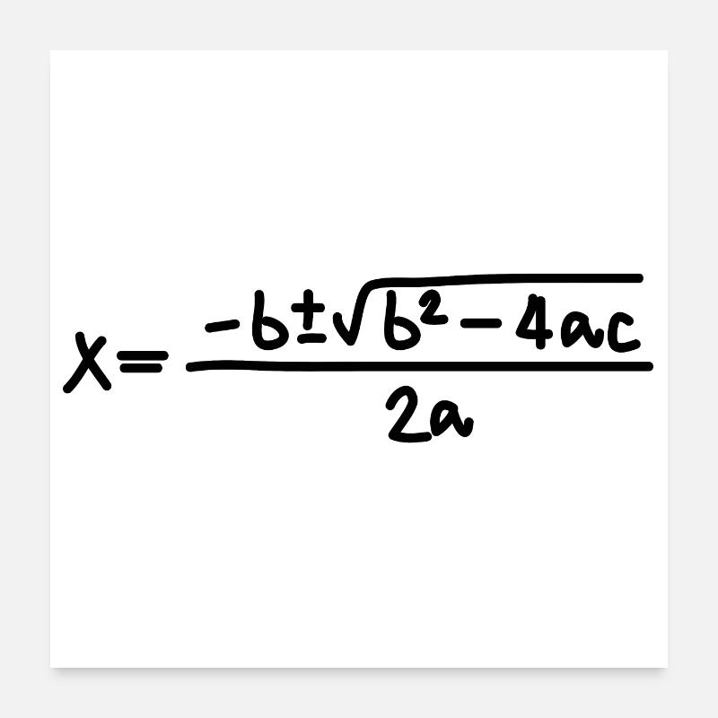 Math symbols square formula math poison Poster 24" x 24" (60x60 cm)
