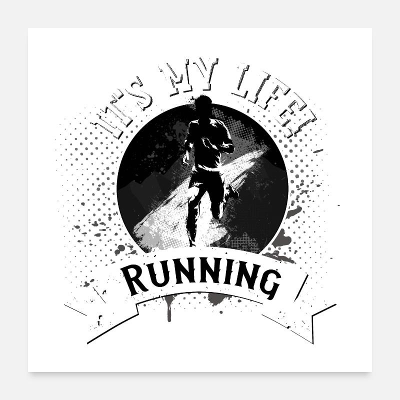 Running - your life, your passion Poster 24" x 24" (60x60 cm)