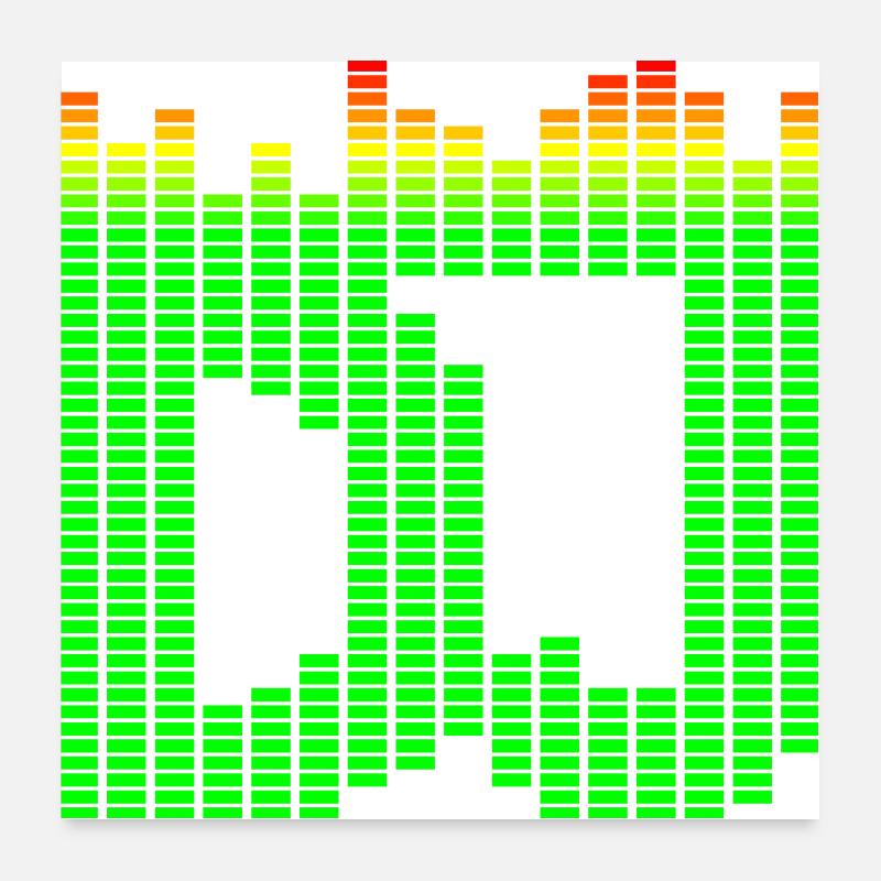 DJ Musik Equalizer Poster 60x60 cm