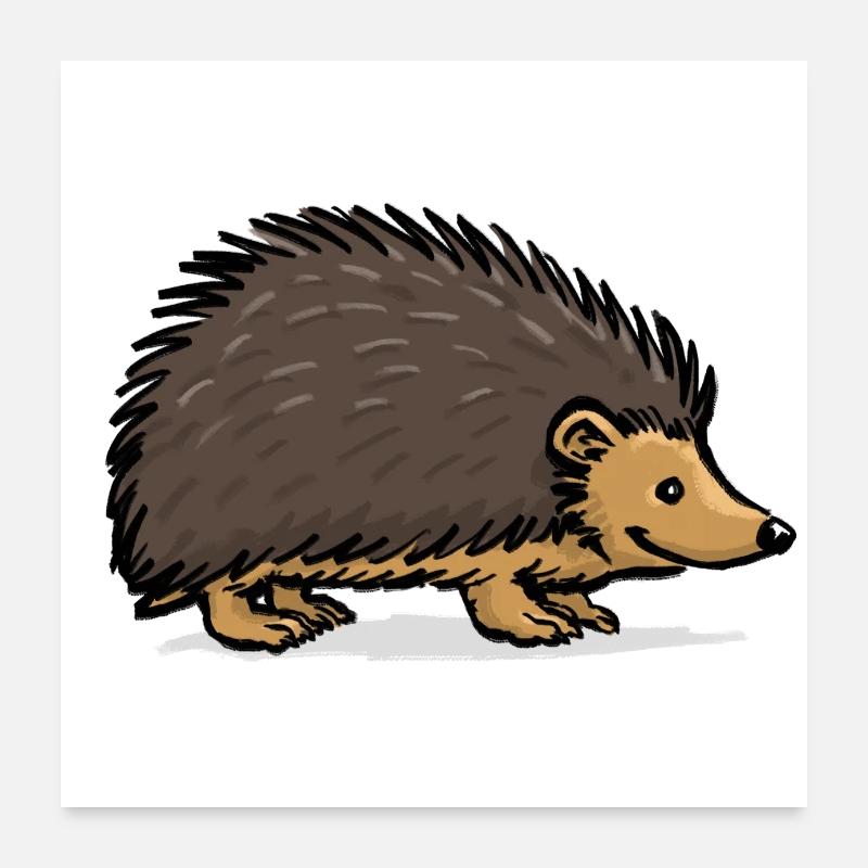 hérisson Poster 60 x 60 cm