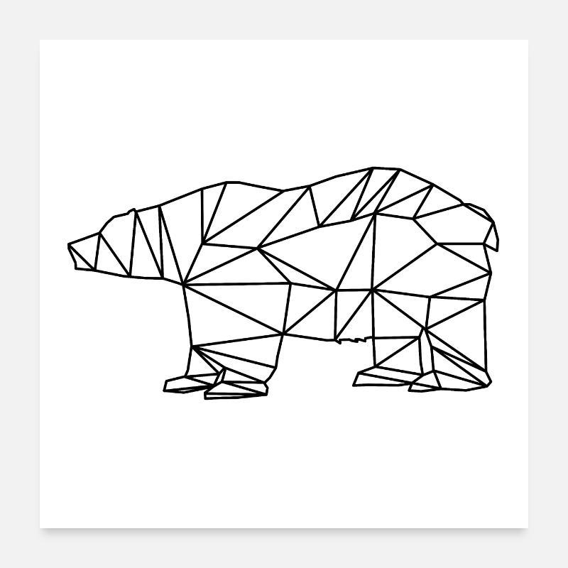 Polar Bear Poster 60 x 60 cm