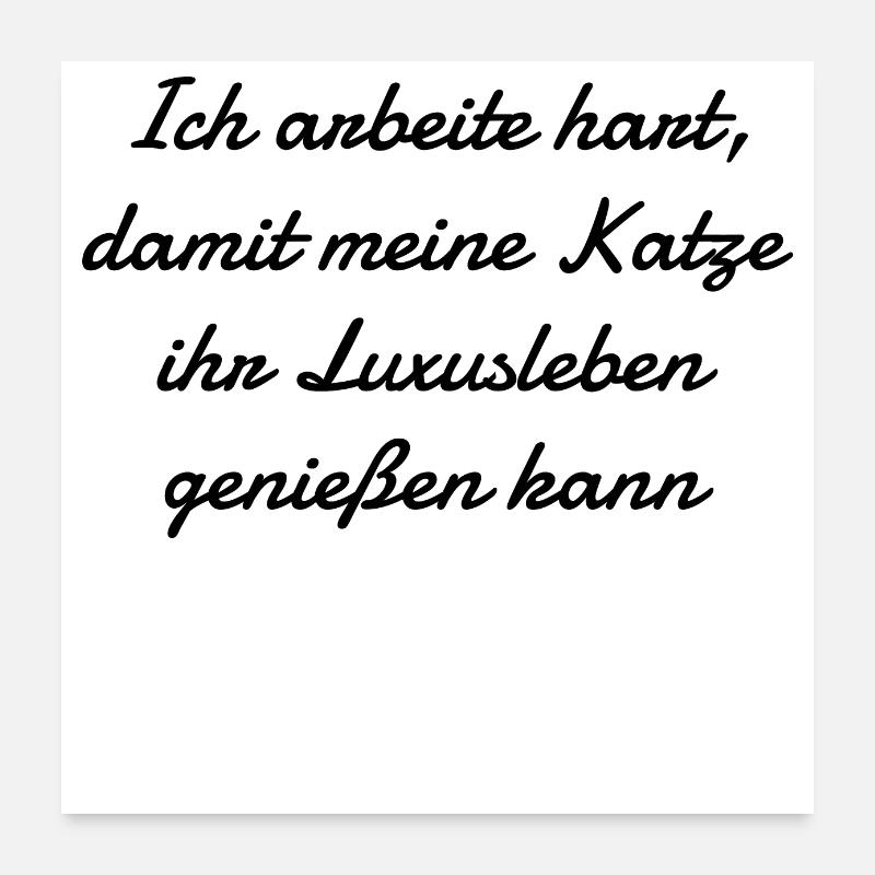 katze - Luxusleben einer Katze Poster 60x60 cm