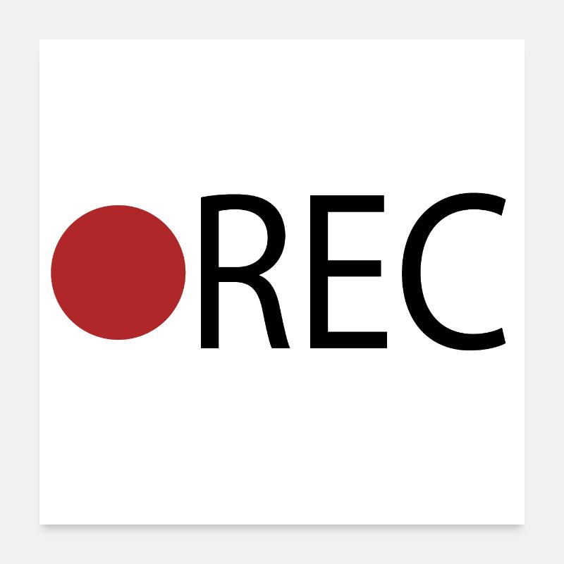 REC recording button Poster 24" x 24" (60x60 cm)