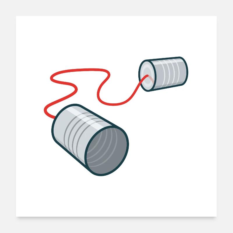 Dosentelefon Poster 24" x 24" (60x60 cm)