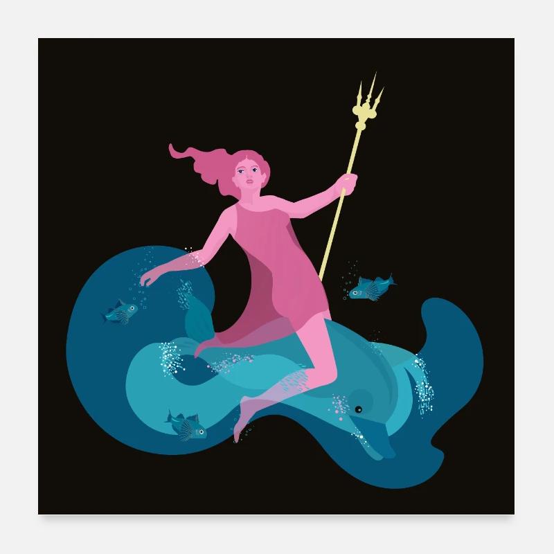 sea goddess Poster 24" x 24" (60x60 cm)