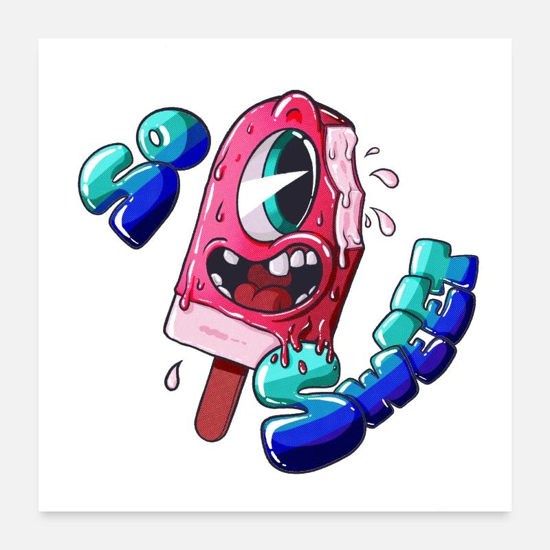 "Tellement doux!" - Glace Poster 60 x 60 cm