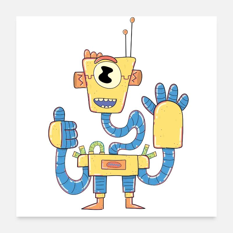 Marsch der Roboter Nr. 2 Poster 60x60 cm