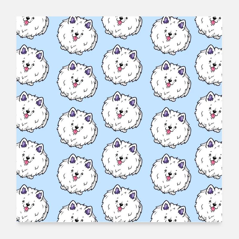 Hunde Muster Poster 60x60 cm