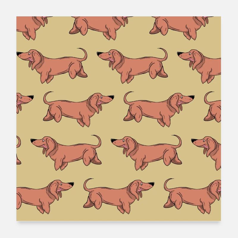 Motif teckel Poster 60 x 60 cm