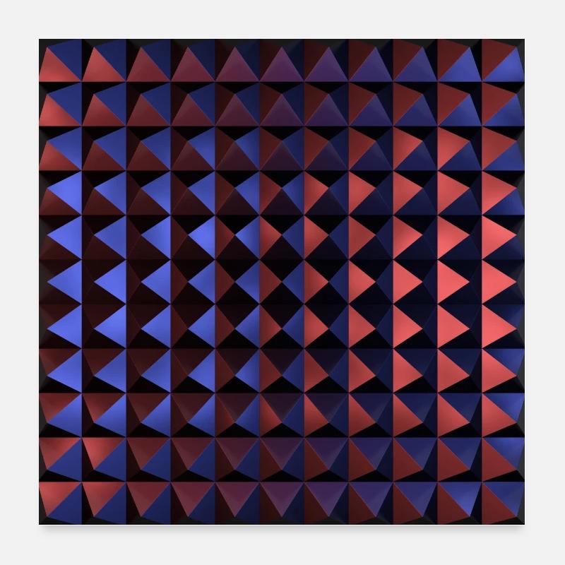Pyramiden - Poster 60x60 cm - Weiß
