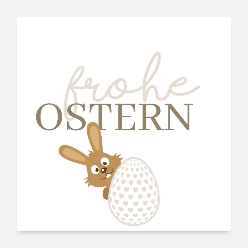 Frohe Ostern Poster 60x60 cm