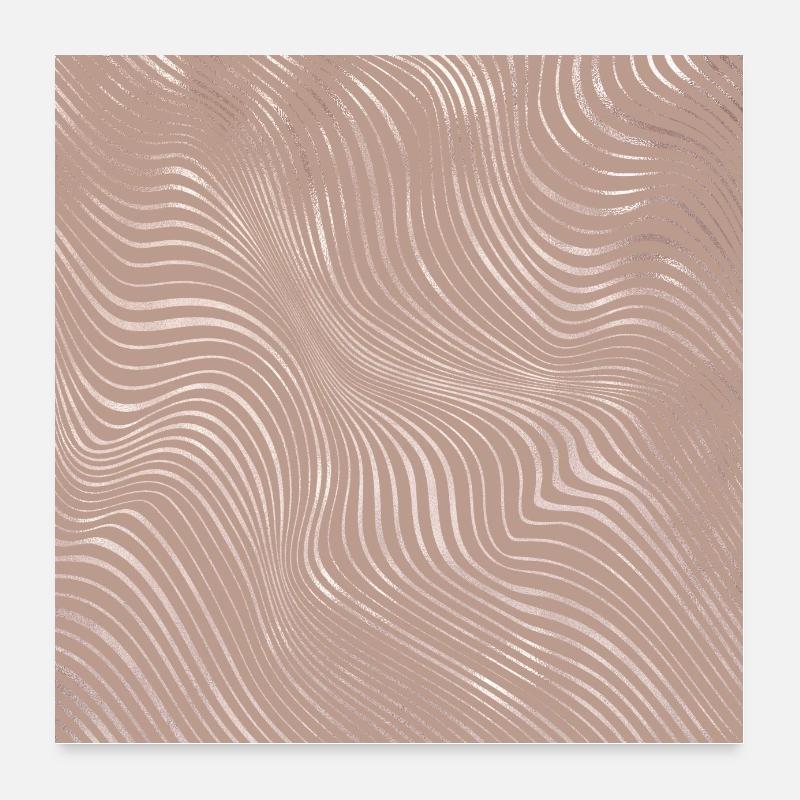 Blush Pink Textured Design 2 with Diagonal Swirls Poster 24" x 24" (60x60 cm)