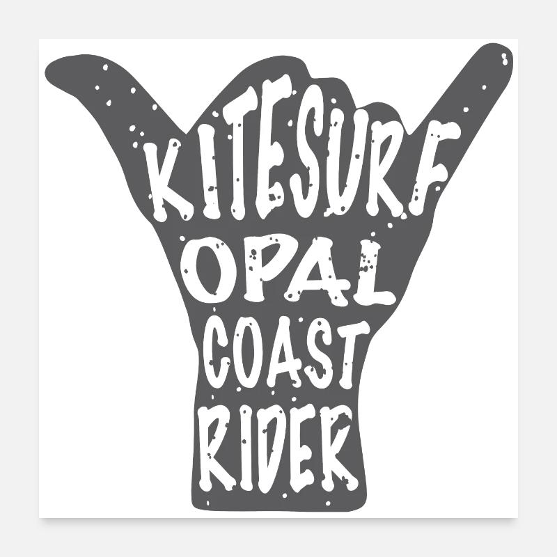 Opal coast rider - kitesurf Poster 24" x 24" (60x60 cm)
