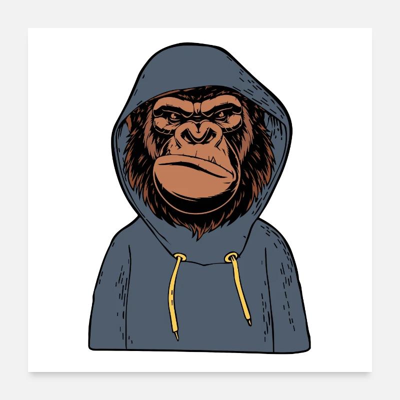 Mad Monkey Poster 24" x 24" (60x60 cm)