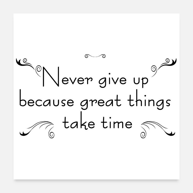Spruch - Poster 60x60 cm - Weiß