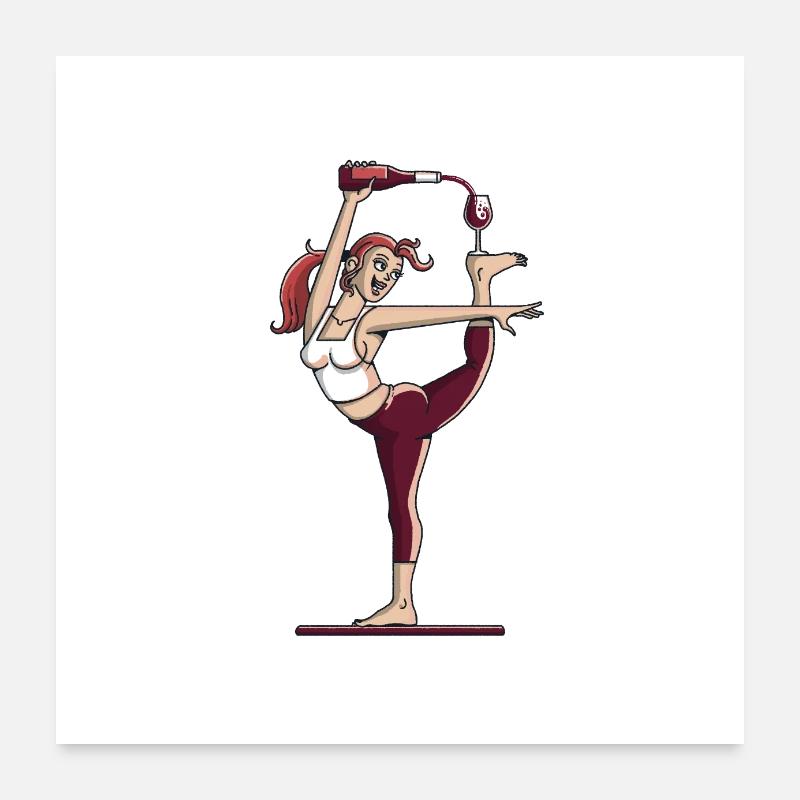 Le verre à vin rempli Poster 60 x 60 cm