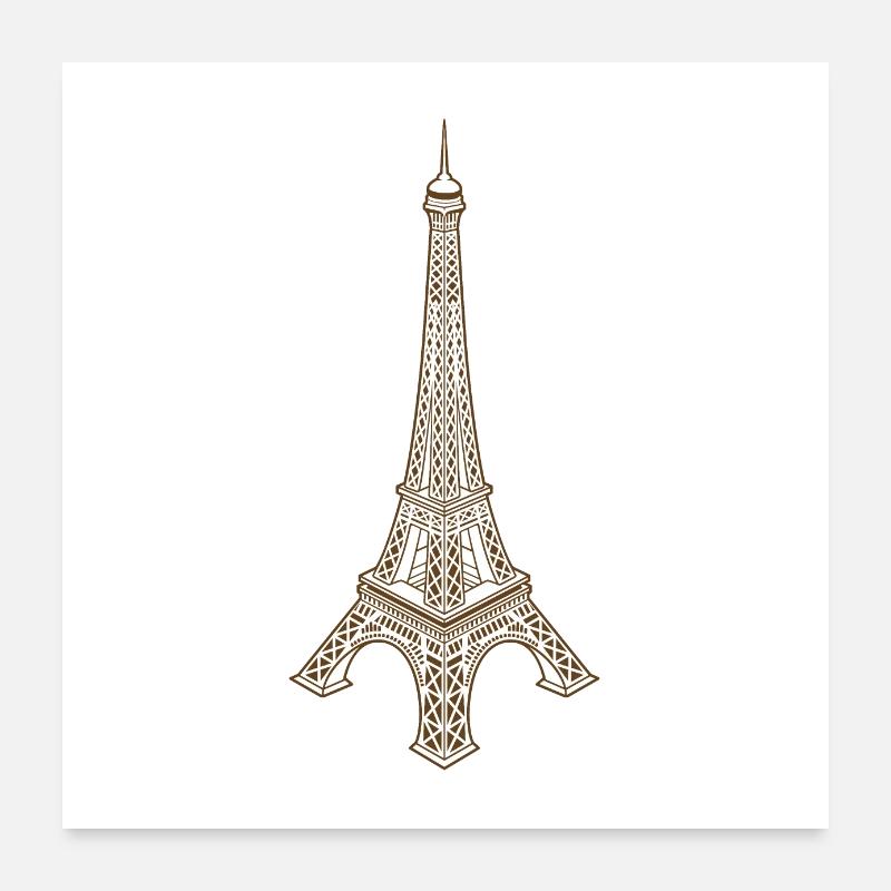 Tour Eiffel Poster 60 x 60 cm