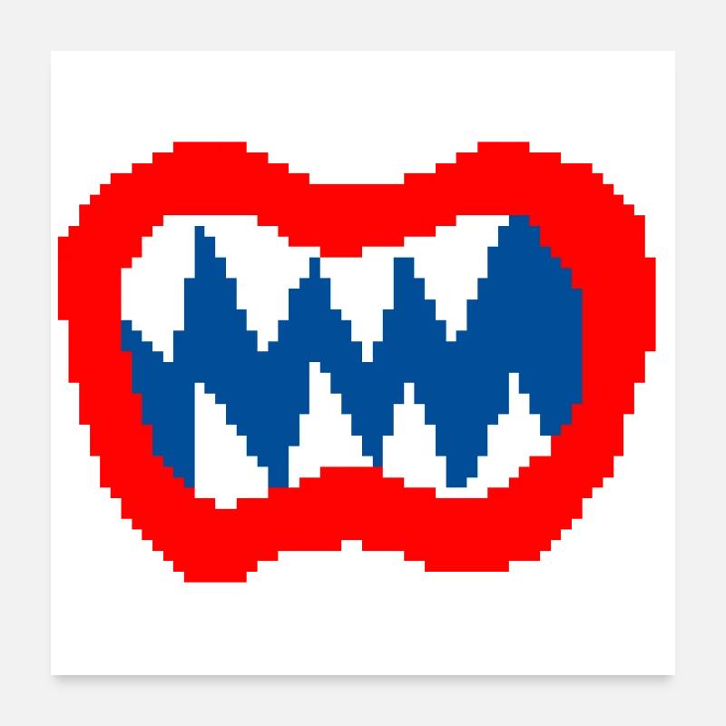 Bowser jr Pixel Poster 60x60 cm