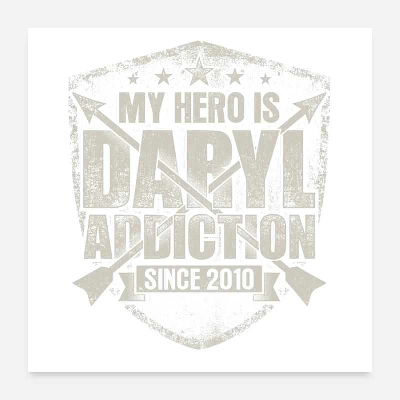 Mein Held ist Daryl High Res 2 Poster 60x60 cm