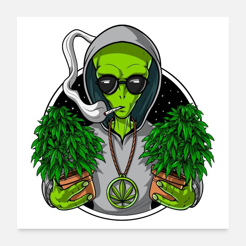 Alien Weed Grower Poster 60 x 60 cm