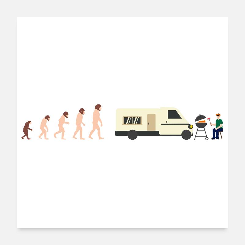 Idée cadeau Evolution Camper Summer Funny Poster 60 x 60 cm