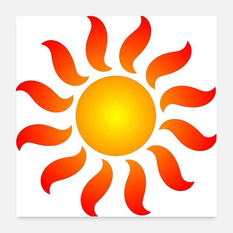 Cadeau d'astronomie conception symbole soleil Poster 60 x 60 cm