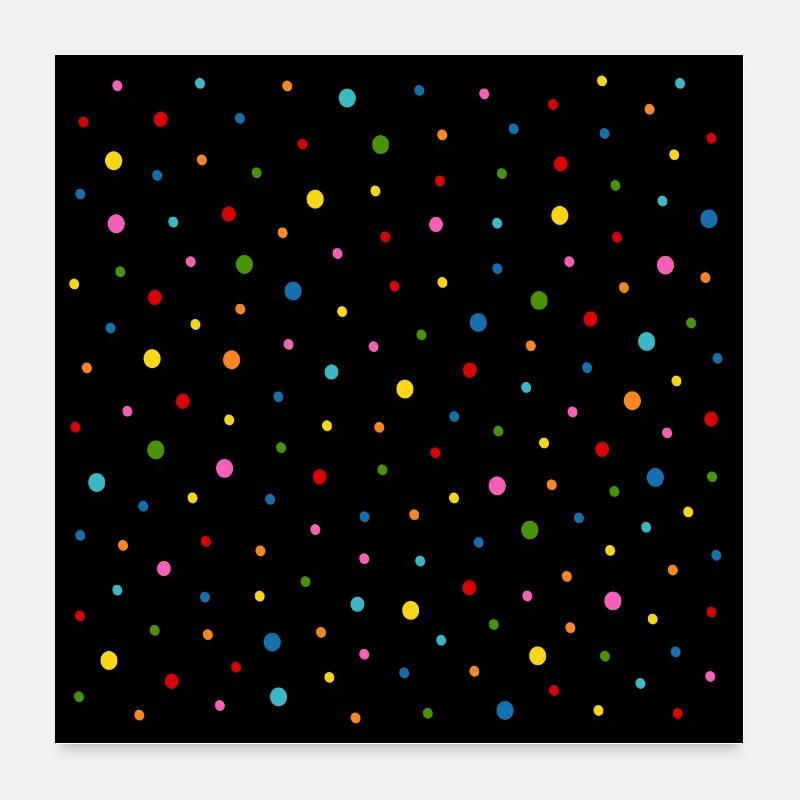 Confetti pattern colorful carnival - Poster 24" x 24" (60x60 cm) - white
