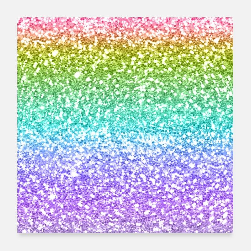 Regenbogen Funkeln Poster 60x60 cm