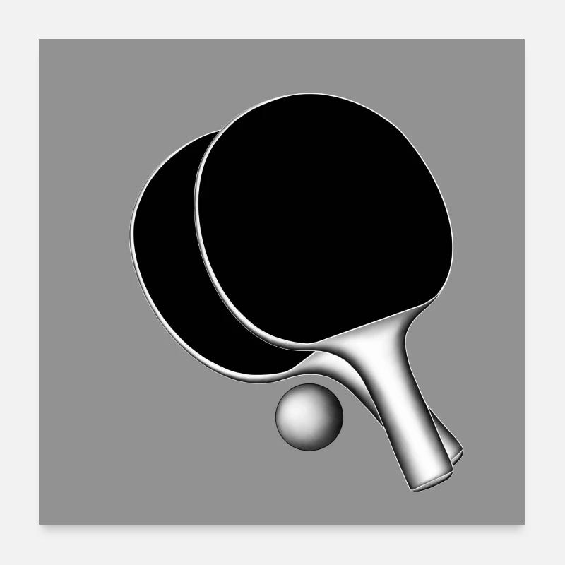 Raquette de ping-pong Poster 60 x 60 cm