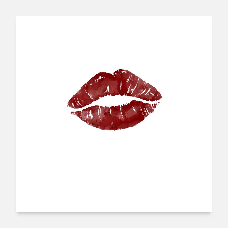 Rouge à lèvres Poster 60 x 60 cm