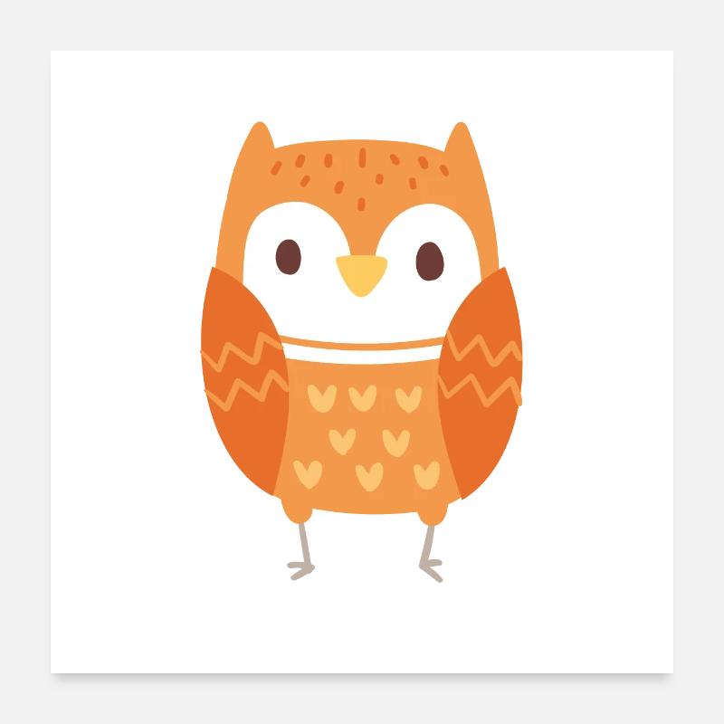 Eule Poster 60x60 cm