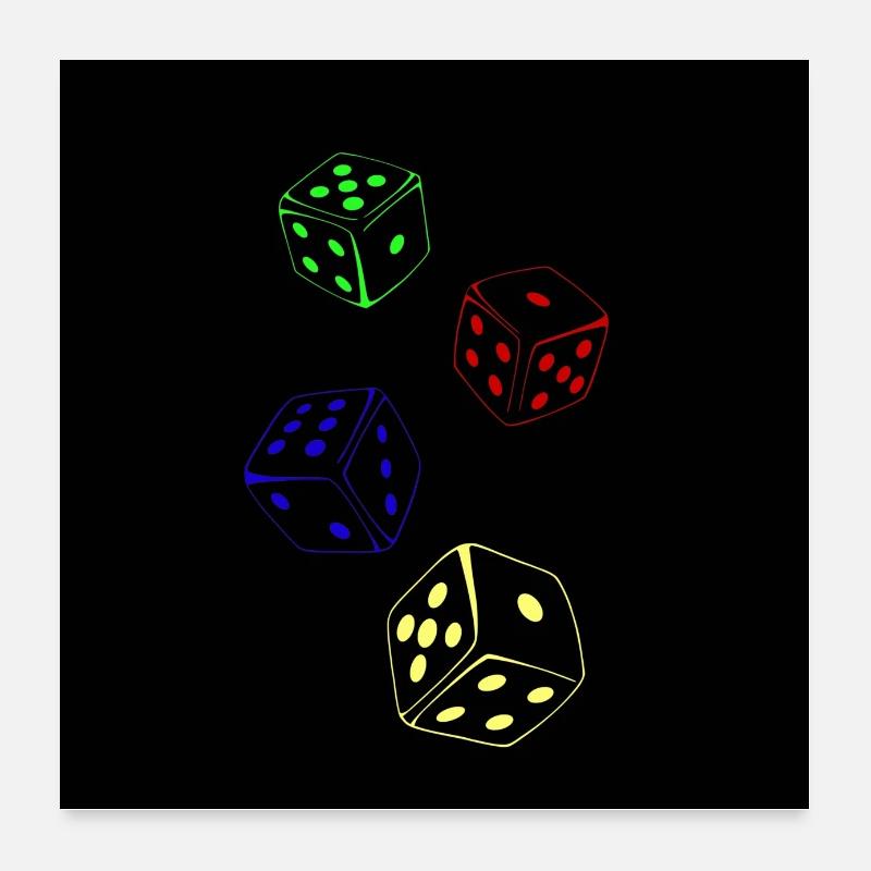 cube - Poster 60 x 60 cm - blanc