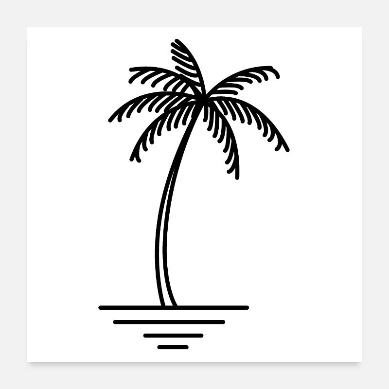 palmier Poster 60 x 60 cm