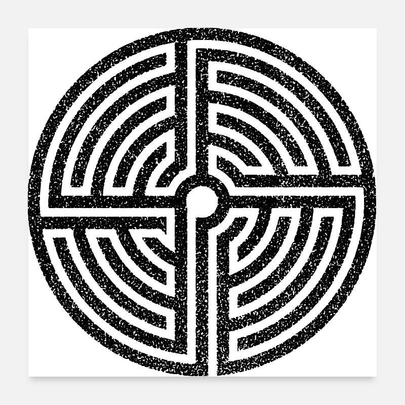 labyrinthe Poster 60 x 60 cm