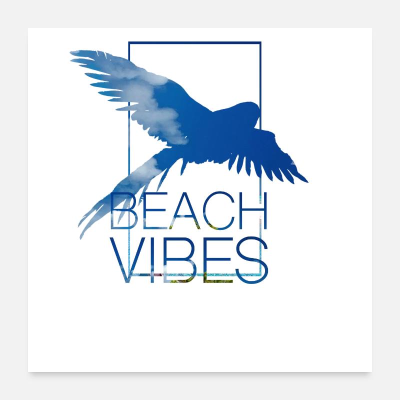 PAPAGEI SUMMER VIBE Poster 60x60 cm
