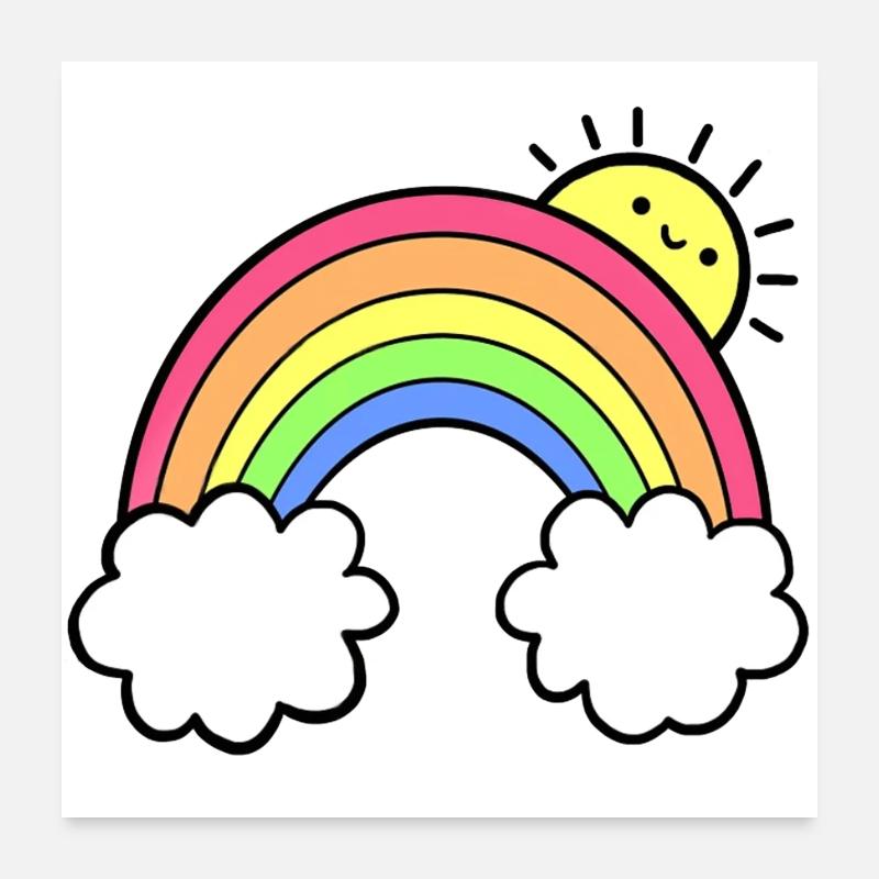 Regenbogen Poster 60x60 cm