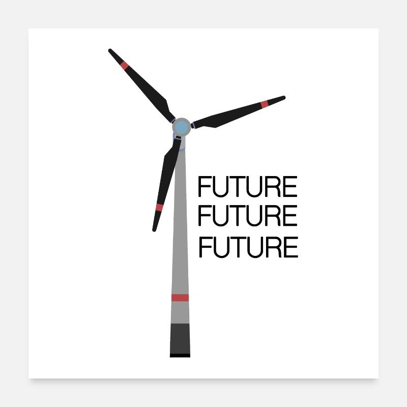 Windrad Poster 60x60 cm